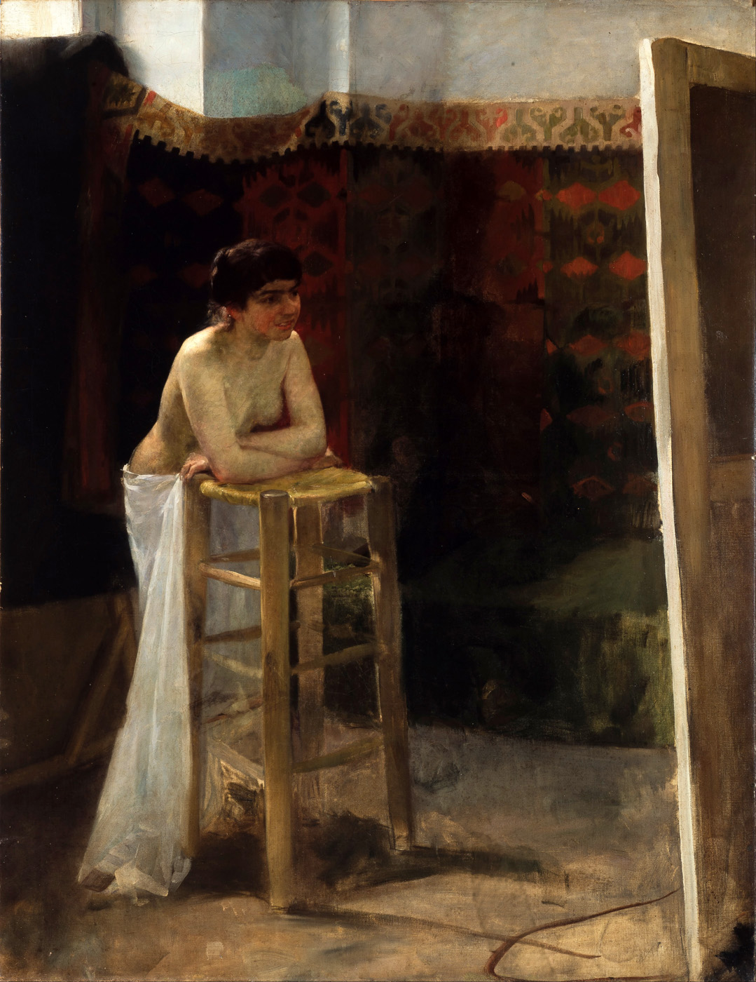 female model in a studio